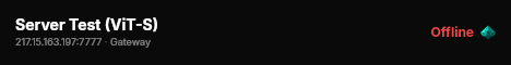 Server Test (ViT-S) live status badge