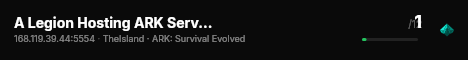 A Legion Hosting ARK Server - (v361.7) live status badge