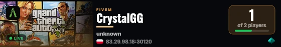 CrystalGG live status badge