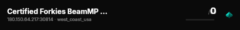 Certified Forkies BeamMP Server live status badge