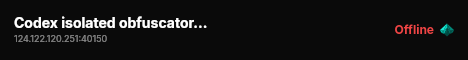 Codex isolated obfuscator probe live status badge