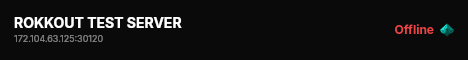ROKKOUT TEST SERVER live status badge