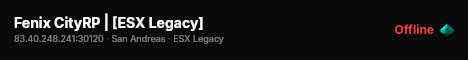 Fenix CityRP | [ESX Legacy] live status badge