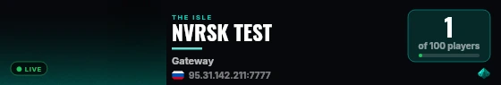 NVRSK TEST live status badge