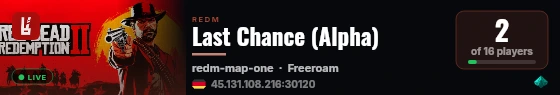 Last Chance (Alpha) live status badge