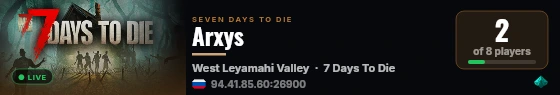 Arxys live status badge
