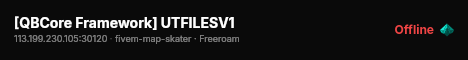 [QBCore Framework] UTFILESV1 live status badge
