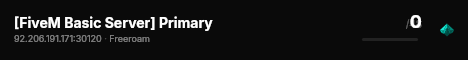 Primary built with FiveM Basic Server! live status badge