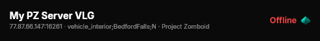 My PZ Server VLG live status badge