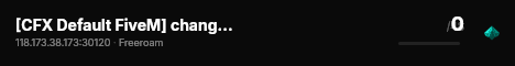 [CFX Default FiveM] change-me live status badge