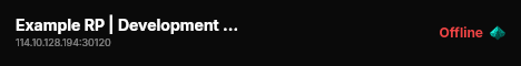 Example RP | Development Version 1.0 live status badge