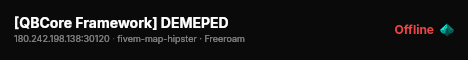 [QBCore Framework] DEMEPED live status badge