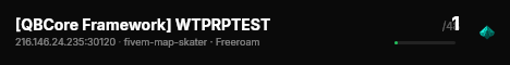 [QBCore Framework] WTPRPTEST live status badge