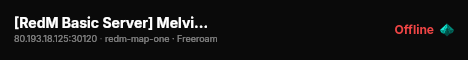 [RedM Basic Server] Melvinstestserver live status badge