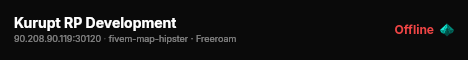 Kurupt RP Development live status badge
