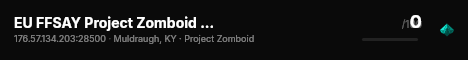 EU FFSAY Project Zomboid Server live status badge