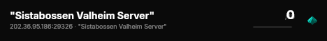 "Sistabossen Valheim Server" live status badge