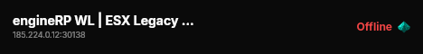 engineRP WL | ESX Legacy Server live status badge