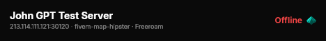 John GPT Test Server live status badge