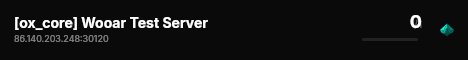 [ox_core] Wooar Test Server live status badge