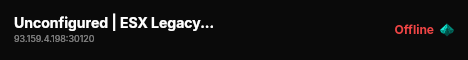 Unconfigured | ESX Legacy Server live status badge