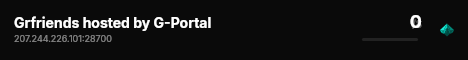Grfriends hosted by G-Portal live status badge