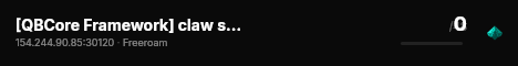 [QBCore Framework] claw server fivem live status badge