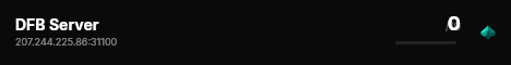 DFB Server live status badge