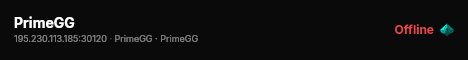 PrimeGG live status badge