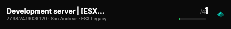 Development server | [ESX Legacy] live status badge