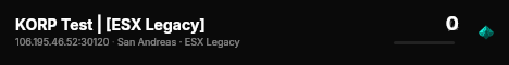 KORP Test | [ESX Legacy] live status badge