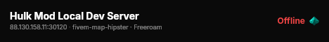 Hulk Mod Local Dev Server live status badge