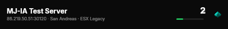MJ-IA Test Server live status badge