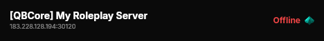 [QBCore] My Roleplay Server live status badge