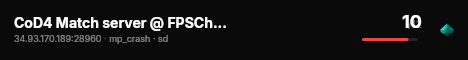 CoD4 Match server @ FPSChallenge.eu live status badge