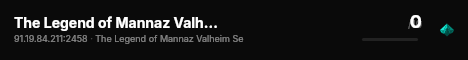 The Legend of Mannaz Valheim Server live status badge