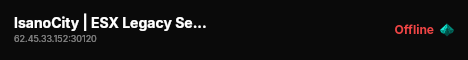 IsanoCity | ESX Legacy Server live status badge
