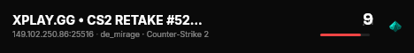 XPLAY.GG • CS2 RETAKE #52 • [SG] live status badge