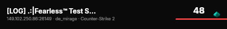 [LOG] .:|Fearless™ Test Server|:. live status badge