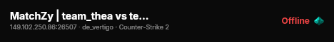 MatchZy | team_thea vs team_madam_ live status badge