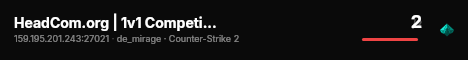 HeadCom.org | 1v1 Competitive live status badge