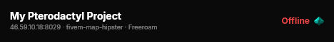 My Pterodactyl Project live status badge