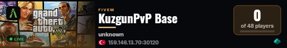 KuzgunPvP Base live status badge