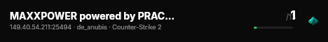 MAXXPOWER powered by PRACC.COM live status badge