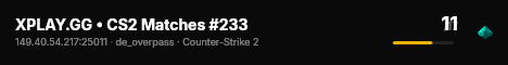 XPLAY.GG • CS2 Matches #233 live status badge