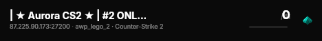 | ★ Aurora CS2 ★ | #2 ONLY AWP LEGO 2 live status badge