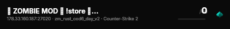 ☣️ ZOMBIE MOD ☣️ !store ☣️ BETA live status badge