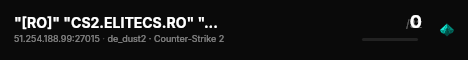 "[RO]" "CS2.ELITECS.RO" "|" PUBLIC COMPETITIVE "|" 128 Tick live status badge