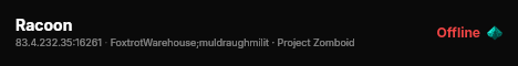 Racoon live status badge