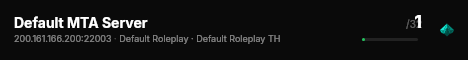 Default MTA Server live status badge